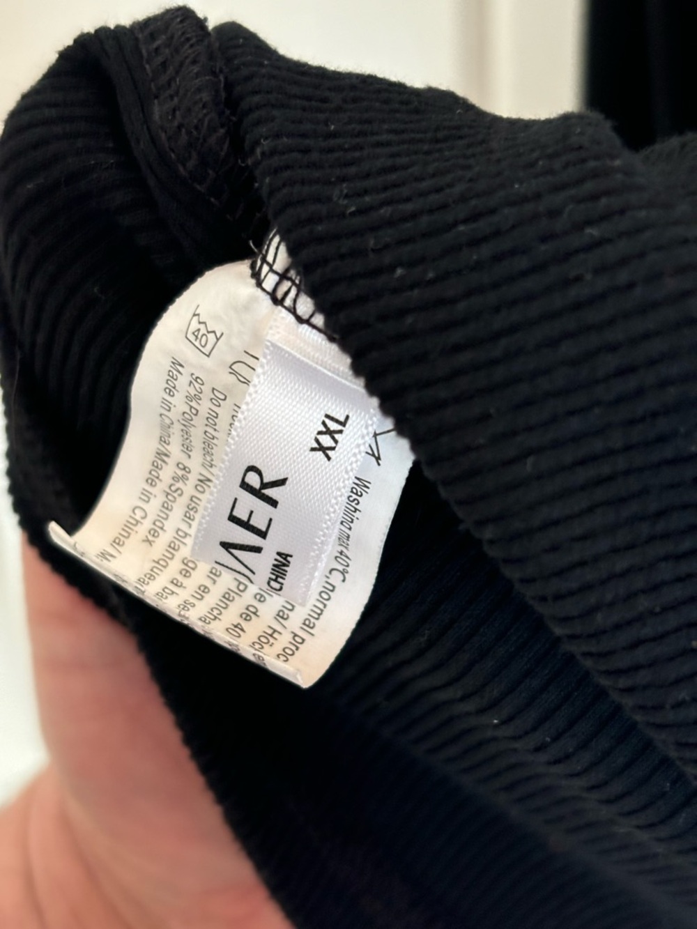 Black Ribbed Turtle Neck Top - Picture 3 of 4